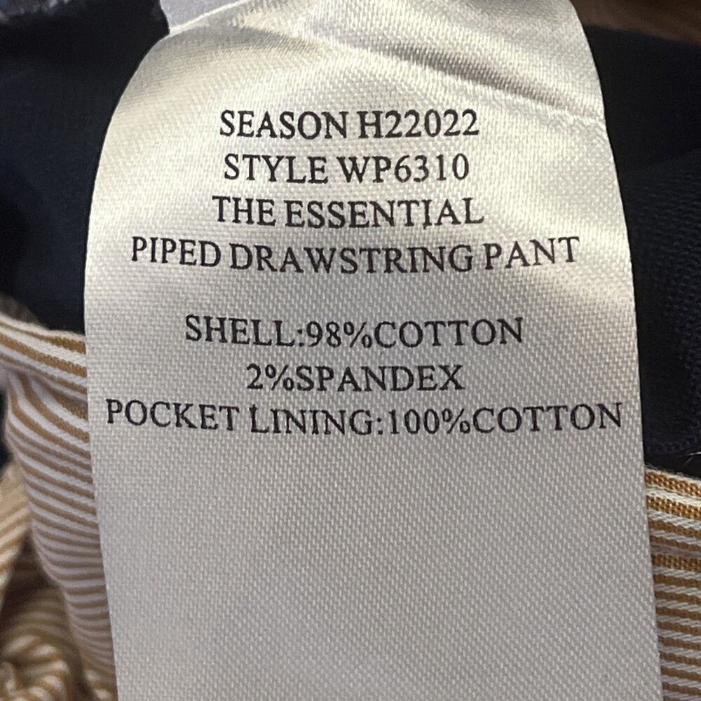 Wildfang The Essential Piped Drawstring Pant NWT Navy/White - Picture 8 of 8